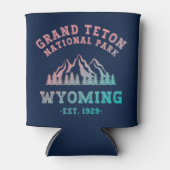 グランドテトン国立公園ワイオミングUSAグラデーション 缶クーラー (正面)
