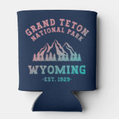 グランドテトン国立公園ワイオミングUSAグラデーション 缶クーラー (裏面)