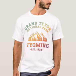 グランドテトン国立公園ワイオミングUSAグラデーション Tシャツ
