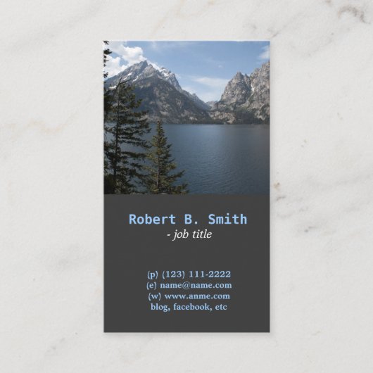 グランドテトン国立公園写真プロファイルカード 名刺 (正面)