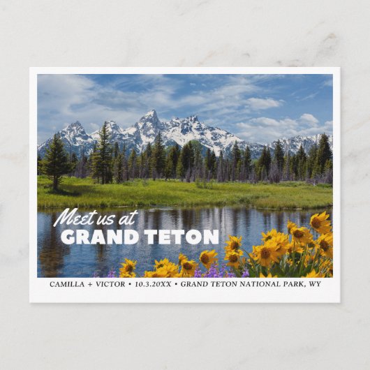 グランドテトン国立公園日付はがきを保存 ポストカード (正面)