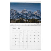 グランドテトン国立公園景観写真 カレンダー (2月 2027)