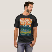 グランドテトン国立公園 レトロ Tシャツ (正面フル)