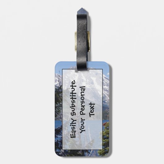 グランドテトン国立公園#12簡単IDパーソナル ラゲッジタグ (裏面縦)
