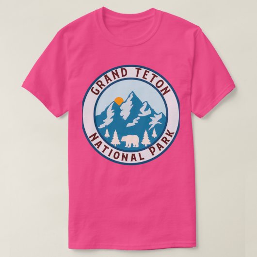 グランドテトン国立公園 Tシャツ (デザイン正面)