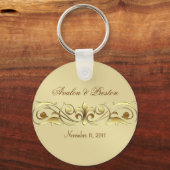 グランドデイチェス金ゴールドメタルスクロールキーチェーン キーホルダー (正面)