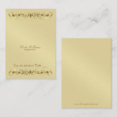 グランドデイチェス金ゴールドメタルスクロールテーブルプレイスカード プレイスカード (正面/裏面)