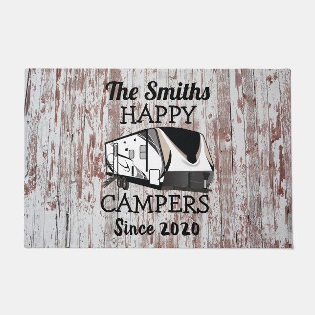 グランドデザイントレーラードアマット(背景素朴付き) ドアマット (正面)