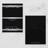 グランドデュチェスブラック折り畳みテーブルプレイスカード プレイスカード (正面/裏面)