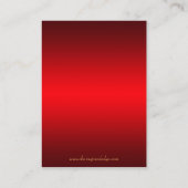 グランドデュチェスレッド&金ゴールドスクロールテーブルプレイスカード プレイスカード (裏面)