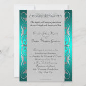 グランドデュークティール(緑がかった色)ジュエルシルバーアンドティール(緑がかった色)招待状 招待状 (裏面)