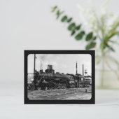 グランドトランクウェスタン(G.T.W.) 蒸気機関#6323 ポストカード (スタンド正面)