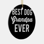 グランドドッグおもしろいグランパグランドガマンドッグ恋人 セラミックオーナメント (右)