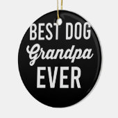 グランドドッグおもしろいグランパグランドガマンドッグ恋人 セラミックオーナメント (左)