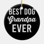 グランドドッグおもしろいグランパグランドガマンドッグ恋人 セラミックオーナメント (裏面)