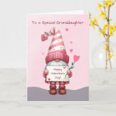 グランドドーターヴァレンティーンズデイ格言withハート カード (黄色い花)