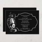 グランドハロウィーンボールマスカレードパーティの招待状 招待状 (正面/裏面)