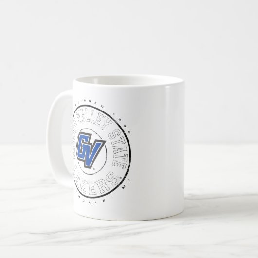 グランドバレー州レイカーズショータイムブルー コーヒーマグカップ (正面左)