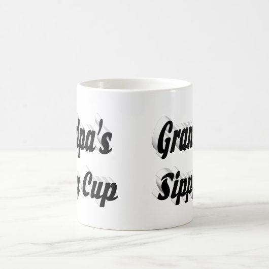 グランドパおもしろいコーヒー引用文ブラック文字 コーヒーマグカップ (中央)