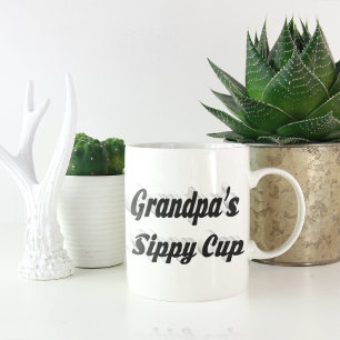 グランドパおもしろいコーヒー引用文ブラック文字 コーヒーマグカップ