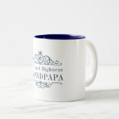 グランドパおもしろいマグ |グランドパ王室のパ殿下 ツートーンマグカップ (正面右)