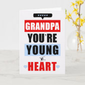 グランドパおもしろいヤングアットハートユーモアのある誕生日 カード (黄色い花)