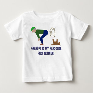 グランドパおもしろいーのスローガン ベビーTシャツ