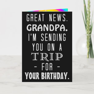 グランドパおもしろい誕生日トリップレトロヒッパイユーモア カード