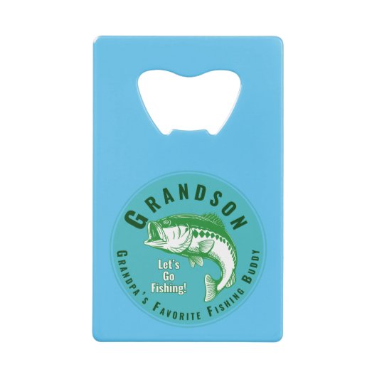 グランドパお気に入りの魚釣りバディ クレジットカード栓抜き (正面)