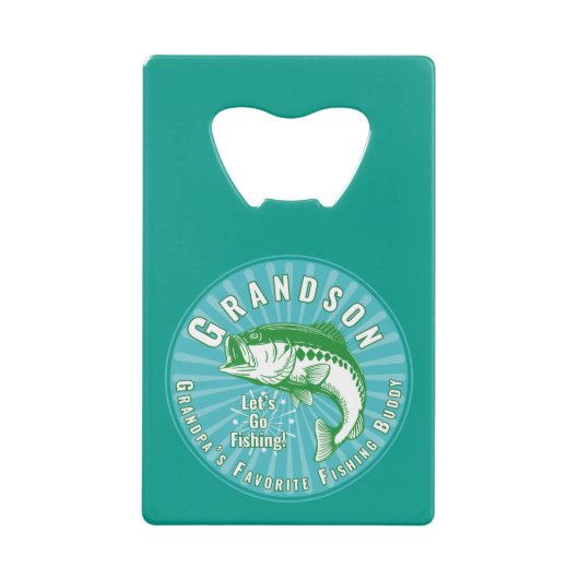 グランドパお気に入りの魚釣りバディ クレジットカード栓抜き (正面)