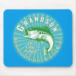 グランドパお気に入りの魚釣りバディ マウスパッド