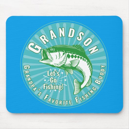 グランドパお気に入りの魚釣りバディ マウスパッド (正面)