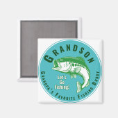 グランドパお気に入りの魚釣りバディ マグネット (正面/裏面)