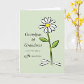 グランドパと祖母のギフトから神のデイジー宗教 カード (黄色い花)