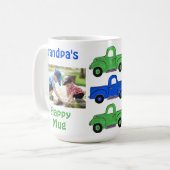 グランドパのヴィンテージトラックの子供の写真 コーヒーマグカップ (正面左)