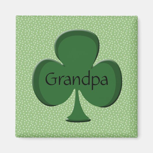 グランドパアイリッシュシャムロックマグネット マグネット (正面)