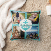 グランドパカスタムフォトコラージュブルーラスティックいかり クッション (ブランケット)