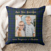グランドパギフトパーソナライズされた写真ホリディプレイド クッション (ブランケット)