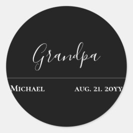 グランドパギフトモダンジェット黒パーソナライズされた ラウンドシール