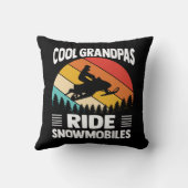 グランドパクールススノーモービルヴィンテージサンセット クッション (裏面)