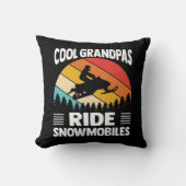 グランドパクールススノーモービルヴィンテージサンセット クッション (正面)