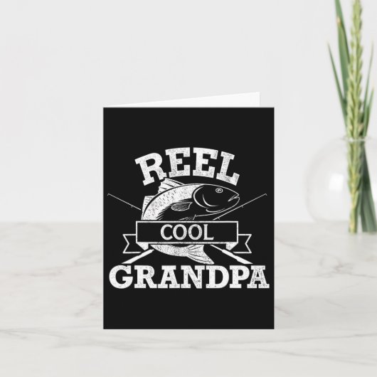 グランドパクール魚釣りファーザーズデイ誕生日クリスマ カード (正面)
