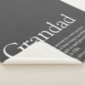 グランドパグランドパパデフィニションモダンおもしろいグレー シェルパブランケット (3/4)