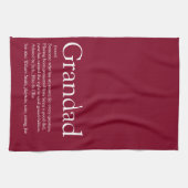 グランドパグランドパパパデフィニションおもしろいブルゴーニュ キッチンタオル (横)