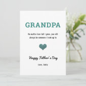 グランドパグランドファーズデイかわいいハートグリッター カード (スタンド正面)