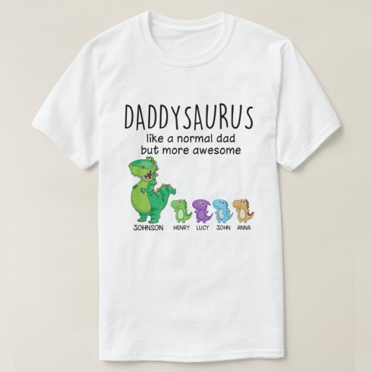 グランドパサウルスとキッズシャパーソナライズされたツ Tシャツ (デザイン正面)