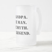 グランドパザマンザ神話ザレジェンドカスタム文字 フロストグラスビールジョッキ (正面右)