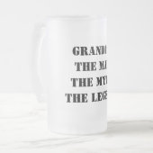 グランドパザマンザ神話ザレジェンドカスタム文字 フロストグラスビールジョッキ (正面左)