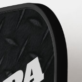 グランドパザレジェンドスマおもしろいックトークブラックシルバー ピックルボールラケット (左詳細)