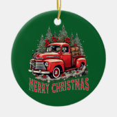 グランドパシックヴィンテージトラッククリスマスオーナメント セラミックオーナメント (正面)